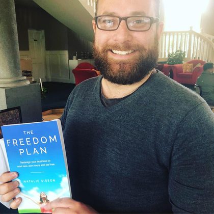 Reader holding The Freedom Plan (17)